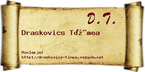 Draskovics Tímea névjegykártya