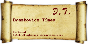 Draskovics Tímea névjegykártya