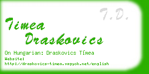 timea draskovics business card