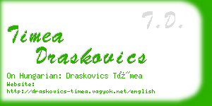 timea draskovics business card